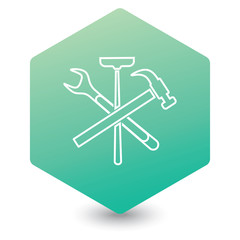 Plumbing work symbol icon