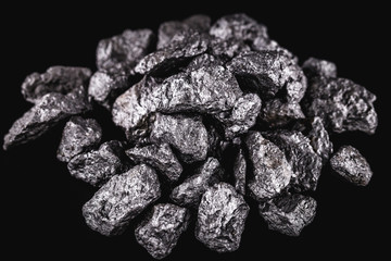 Niobium stone, mineral found in Brazil, used in metallurgy.