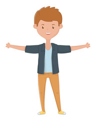 Teenager boy cartoon design vector illustration