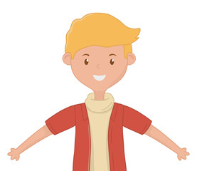 Teenager boy cartoon design vector illustration