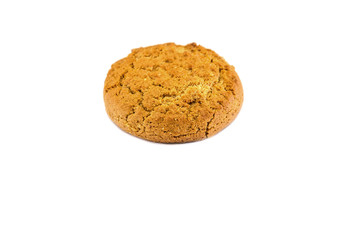 oatmeal cookie isolated on white background