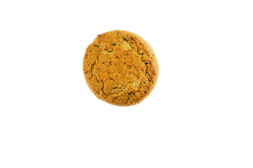 oatmeal cookie isolated on white background