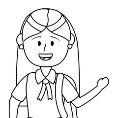 Girl kid of school design vector illustrator