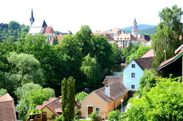 View of Cesky Krumlov in the Czech Republic