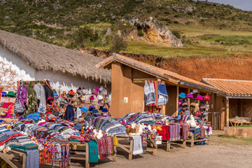 Local market set at tourist side for visitors and locals