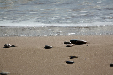Fototapeta na wymiar Steine an einem Strand