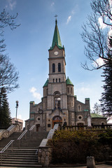 Fototapeta na wymiar Church in Zakopane, popular winter tourist centre in Poland