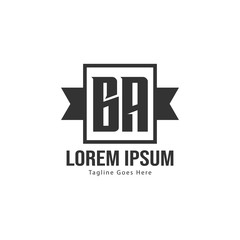 BA Letter Logo Design. Creative Modern BA Letters Icon Illustration