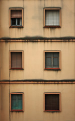 Fototapeta na wymiar Building facade and windows