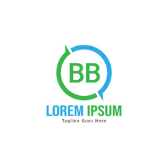 BB Letter Logo Design. Creative Modern BB Letters Icon Illustration