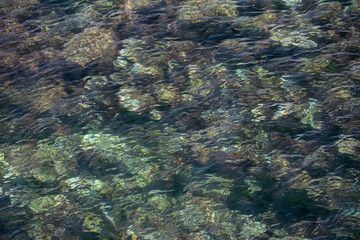 Ripples over clear sea water