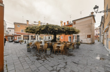 unusual cafe in the centre of Caorle