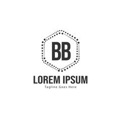 Fototapeta premium BB Letter Logo Design. Creative Modern BB Letters Icon Illustration