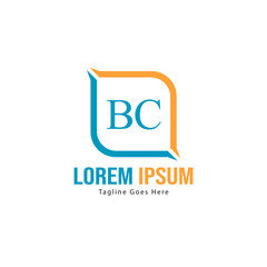 BC Letter Logo Design. Creative Modern BC Letters Icon Illustration