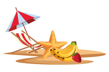 exotic tropical fruit icon cartoon