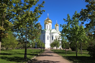 Russia, St. Petersburg, May 18, 2019, Catherine's Cathedral. On the photo, Catherine's Cathedral,...