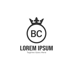 BC Letter Logo Design. Creative Modern BC Letters Icon Illustration