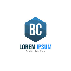 BC Letter Logo Design. Creative Modern BC Letters Icon Illustration
