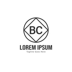 BC Letter Logo Design. Creative Modern BC Letters Icon Illustration