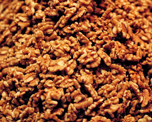 Photo of walnuts in a market.