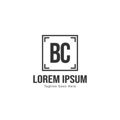 Fototapeta premium BC Letter Logo Design. Creative Modern BC Letters Icon Illustration