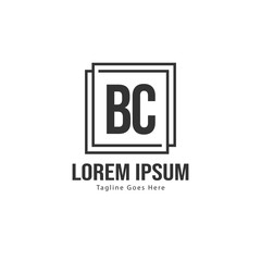 Fototapeta premium BC Letter Logo Design. Creative Modern BC Letters Icon Illustration