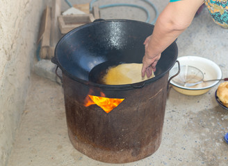 Fried puffy bread of Kazakhstan known as Baursak