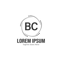 BC Letter Logo Design. Creative Modern BC Letters Icon Illustration