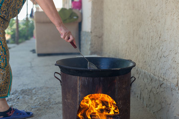 Fried puffy bread of Kazakhstan known as Baursak
