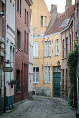 Fototapeta na wymiar Ghent cobble street