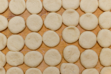 The process of making dough Baursak, Kazakhstan, the famous festive food