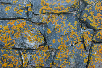 Wall of large natural stones.