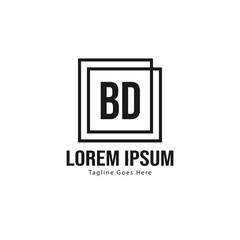 BD Letter Logo Design. Creative Modern BD Letters Icon Illustration