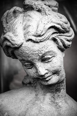 stone,portret,felling,red,black,white