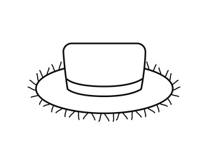 hat wicker traditional isolated icon