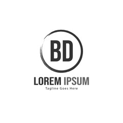 BD Letter Logo Design. Creative Modern BD Letters Icon Illustration