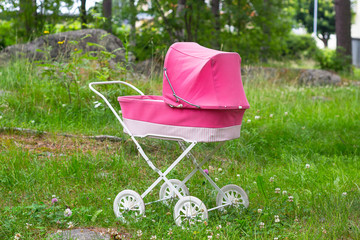 A kids dolls pram