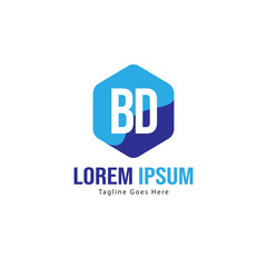 BD Letter Logo Design. Creative Modern BD Letters Icon Illustration