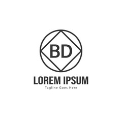 BD Letter Logo Design. Creative Modern BD Letters Icon Illustration