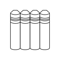 pile of textbooks isolated icon