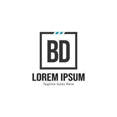 BD Letter Logo Design. Creative Modern BD Letters Icon Illustration