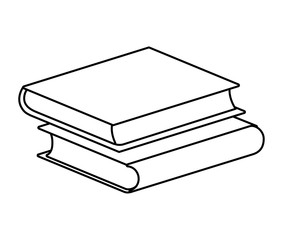 pile of textbooks isolated icon