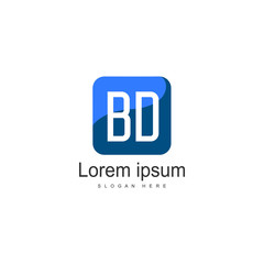 Fototapeta premium BD Letter Logo Design. Creative Modern BD Letters Icon Illustration