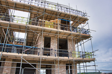 a new house construction site