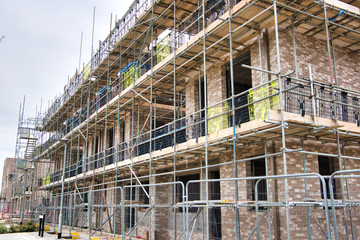 a new house construction site