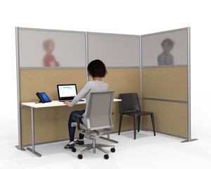OFFICE CUBICLE PARTITION AND FURNITURE