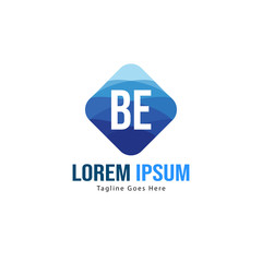 BE Letter Logo Design. Creative Modern BE Letters Icon Illustration