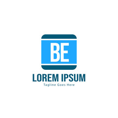 Fototapeta premium BE Letter Logo Design. Creative Modern BE Letters Icon Illustration