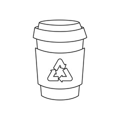ecological bottle of beverage isolated icon