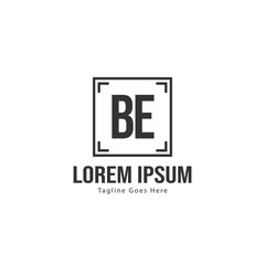 Obraz premium BE Letter Logo Design. Creative Modern BE Letters Icon Illustration